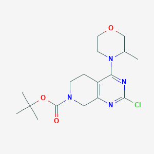 tert-butyl 2-chloro-4-(3-methylmorpholin-4-yl)-6,8-dihydro-5H-pyrido[3,4-d]pyrimidine-7-carboxylate