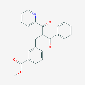 molecular formula C23H19NO4 B12638263 Methyl 3-[2-benzoyl-3-oxo-3-(pyridin-2-yl)propyl]benzoate CAS No. 919095-50-4