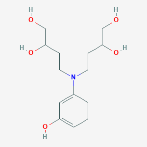 molecular formula C14H23NO5 B12638312 4,4'-[(3-Hydroxyphenyl)azanediyl]di(butane-1,2-diol) CAS No. 922148-01-4