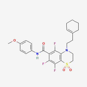 molecular formula C24H25F3N2O4S B12638313 C24H25F3N2O4S 