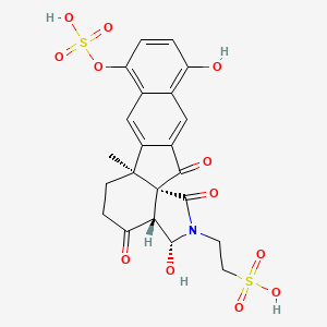 molecular formula C22H21NO12S2 B1263832 Exiguaquinol 