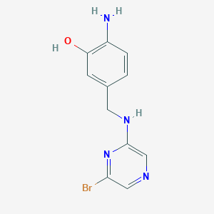 2-Amino-5-{[(6-bromopyrazin-2-yl)amino]methyl}phenol