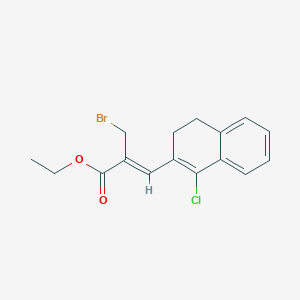 Ethyl (2Z)-2-(bromomethyl)-3-(1-chloro-3,4-dihydronaphthalen-2-yl)prop-2-enoate