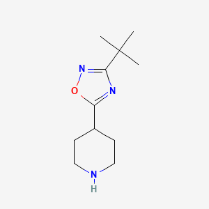 molecular formula C11H19N3O B12638354 3-Tert-butyl-5-(piperidin-4-YL)-1,2,4-oxadiazole 