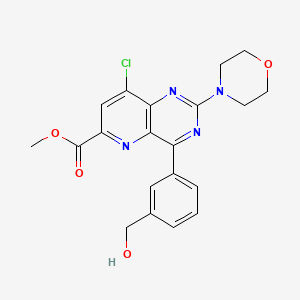 Methyl 8-chloro-4-[3-(hydroxymethyl)phenyl]-2-morpholin-4-ylpyrido[3,2-d]pyrimidine-6-carboxylate