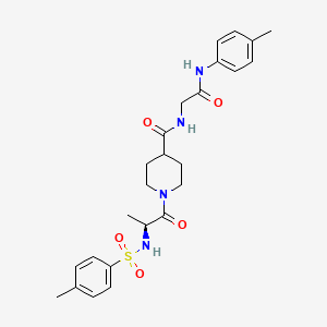 molecular formula C25H32N4O5S B12638380 N-{2-[(4-methylphenyl)amino]-2-oxoethyl}-1-{N-[(4-methylphenyl)sulfonyl]-L-alanyl}piperidine-4-carboxamide 