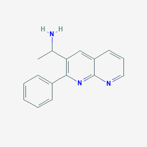 molecular formula C16H15N3 B12638400 1-(2-Phenyl-1,8-naphthyridin-3-yl)ethanamine 