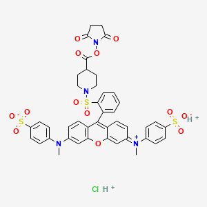 molecular formula C43H39ClN4O13S3 B1263841 QSY9 succinimidyl ester 
