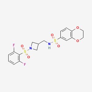 N-[[1-(2,6-difluorophenyl)sulfonyl-3-azetidinyl]methyl]-2,3-dihydro-1,4-benzodioxin-6-sulfonamide