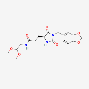 3-[(4S)-1-(1,3-benzodioxol-5-ylmethyl)-2,5-dioxoimidazolidin-4-yl]-N-(2,2-dimethoxyethyl)propanamide