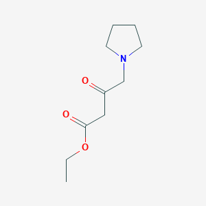 molecular formula C10H17NO3 B12638463 Ethyl 3-oxo-4-(1-pyrrolidinyl)butanoate 