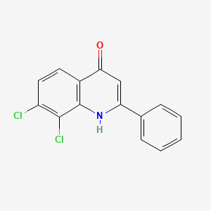 molecular formula C15H9Cl2NO B12638466 7,8-Dichloro-2-phenyl-4-quinolinol CAS No. 1070879-81-0