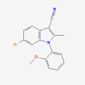 molecular formula C17H13BrN2O B12638488 6-Bromo-1-(2-methoxyphenyl)-2-methyl-1H-indole-3-carbonitrile CAS No. 922184-55-2