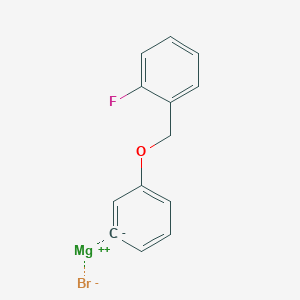 molecular formula C13H10BrFMgO B12638498 Magnesium;1-fluoro-2-(phenoxymethyl)benzene;bromide 