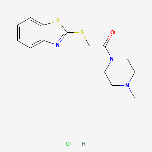 2-(1,3-Benzothiazol-2-ylsulfanyl)-1-(4-methylpiperazin-1-yl)ethanone;hydrochloride