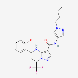 molecular formula C22H25F3N6O2 B12638526 C22H25F3N6O2 