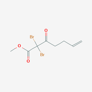 Methyl 2,2-dibromo-3-oxohept-6-enoate