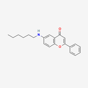 6-(Hexylamino)-2-phenyl-4H-1-benzopyran-4-one