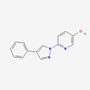 molecular formula C14H11N3O B12638547 6-(4-Phenylpyrazol-1-yl)pyridin-3-ol 