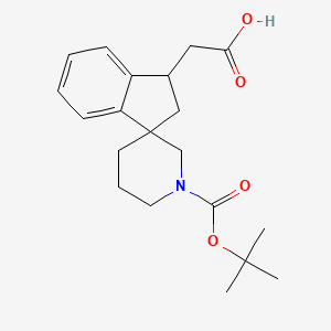 2-(1'-(Tert-butoxycarbonyl)-2,3-dihydrospiro[indene-1,3'-piperidine]-3-yl)aceticacid