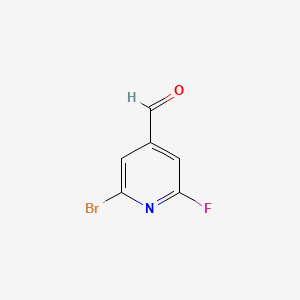 molecular formula C6H3BrFNO B12638551 2-Bromo-6-fluoroisonicotinaldehyde 