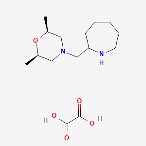 molecular formula C15H28N2O5 B12638611 2-([(2R,6S)-2,6-Dimethylmorpholin-4-YL]methyl)azepane oxalate 