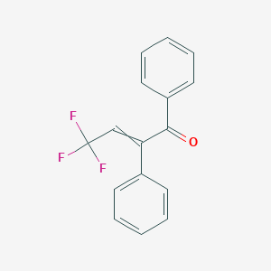 molecular formula C16H11F3O B12638612 4,4,4-Trifluoro-1,2-diphenylbut-2-en-1-one CAS No. 921932-36-7