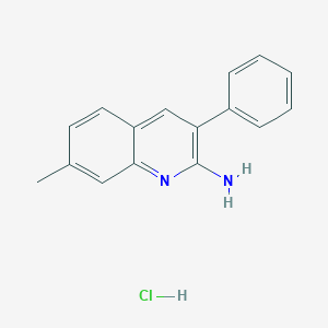 molecular formula C16H15ClN2 B12638613 2-Amino-7-methyl-3-phenylquinoline hydrochloride CAS No. 1170842-23-5