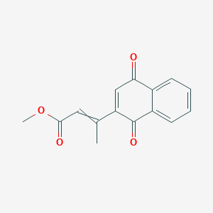 molecular formula C15H12O4 B12638618 Methyl 3-(1,4-dioxo-1,4-dihydronaphthalen-2-yl)but-2-enoate CAS No. 919281-54-2