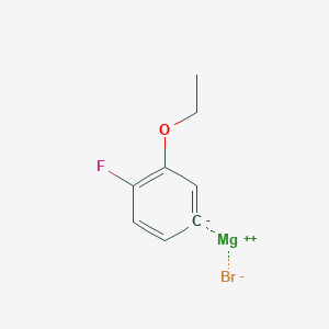 molecular formula C8H8BrFMgO B12638630 magnesium;1-ethoxy-2-fluorobenzene-5-ide;bromide 