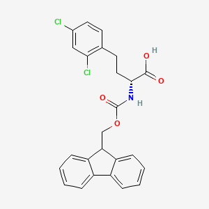 molecular formula C25H21Cl2NO4 B12638650 Fmoc-2,4-dichloro-D-homophenylalanine 