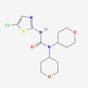 molecular formula C14H20ClN3O3S B12638653 N'-(5-Chloro-1,3-thiazol-2-yl)-N,N-bis[(oxan-4-yl)]urea CAS No. 920278-54-2