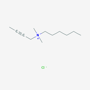 molecular formula C12H24ClN B12638654 But-2-ynyl-hexyl-dimethyl-ammonium 