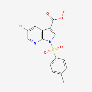 molecular formula C16H13ClN2O4S B12638659 Methyl 5-chloro-1-tosyl-1h-pyrrolo[2,3-b]pyridine-3-carboxylate CAS No. 952182-24-0