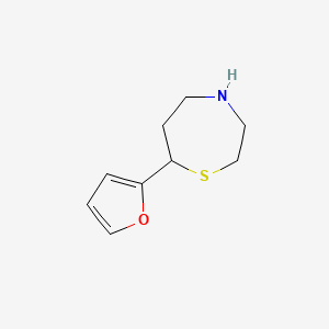 molecular formula C9H13NOS B12638665 7-(2-Furyl)-1,4-thiazepane 