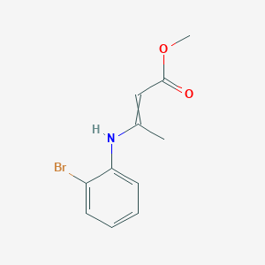 molecular formula C11H12BrNO2 B12638676 2-Butenoic acid, 3-[(2-bromophenyl)amino]-, methyl ester, (2Z)- 