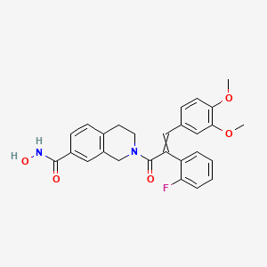 7-Isoquinolinecarboxamide, 2-[3-(3,4-dimethoxyphenyl)-2-(2-fluorophenyl)-1-oxo-2-propen-1-yl]-1,2,3,4-tetrahydro-N-hydroxy-