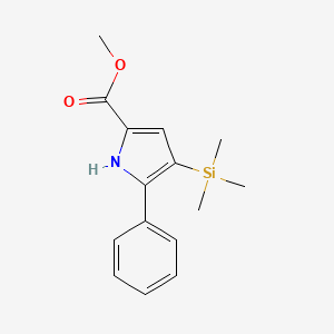 Methyl 5-phenyl-4-(trimethylsilyl)-1H-pyrrole-2-carboxylate