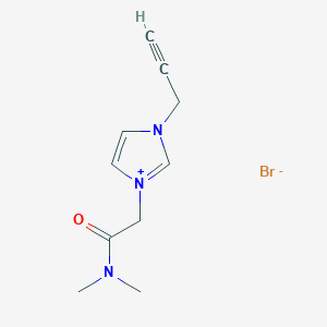 molecular formula C10H14BrN3O B12638714 N,N-dimethyl-2-(3-prop-2-ynylimidazol-1-ium-1-yl)acetamide;bromide 