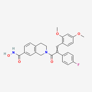 7-Isoquinolinecarboxamide, 2-[3-(2,4-dimethoxyphenyl)-2-(4-fluorophenyl)-1-oxo-2-propen-1-yl]-1,2,3,4-tetrahydro-N-hydroxy-