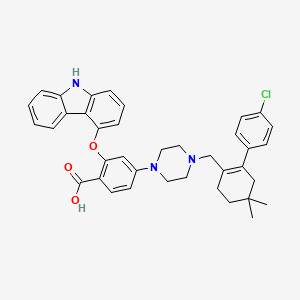 molecular formula C38H38ClN3O3 B12638748 2-(9H-carbazol-4-yloxy)-4-[4-[[2-(4-chlorophenyl)-4,4-dimethylcyclohexen-1-yl]methyl]piperazin-1-yl]benzoic acid 