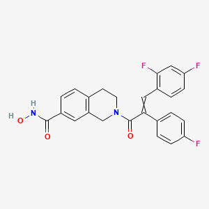 7-Isoquinolinecarboxamide, 2-[3-(2,4-difluorophenyl)-2-(4-fluorophenyl)-1-oxo-2-propen-1-yl]-1,2,3,4-tetrahydro-N-hydroxy-