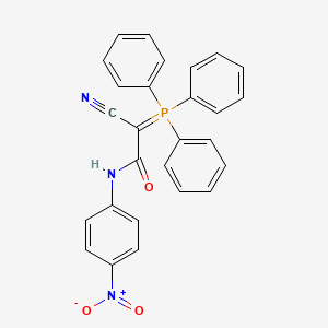 2-Cyano-N-(4-nitrophenyl)-2-(triphenyl-lambda~5~-phosphanylidene)acetamide