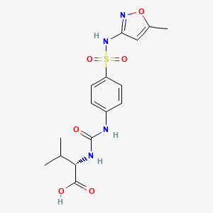 molecular formula C16H20N4O6S B12638806 N-({4-[(5-methyl-1,2-oxazol-3-yl)sulfamoyl]phenyl}carbamoyl)-L-valine 