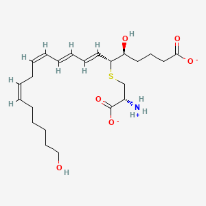 molecular formula C23H36NO6S- B1263882 20-hydroxy-leukotriene E4(1-) 