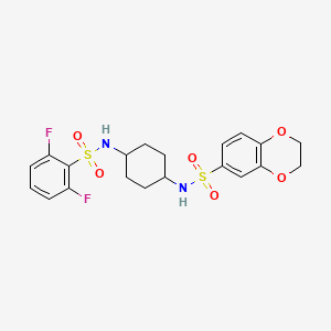 N-[4-[(2,6-difluorophenyl)sulfonylamino]cyclohexyl]-2,3-dihydro-1,4-benzodioxin-6-sulfonamide