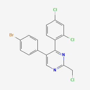 molecular formula C17H10BrCl3N2 B12638896 5-(4-Bromophenyl)-2-(chloromethyl)-4-(2,4-dichlorophenyl)pyrimidine CAS No. 919006-09-0