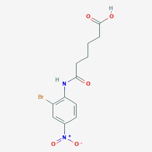 6-(2-Bromo-4-nitroanilino)-6-oxohexanoic acid