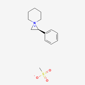 molecular formula C14H21NO3S B12638909 (1S)-1-Phenyl-3-azaspiro[2.5]octan-3-ium methanesulfonate CAS No. 934374-31-9