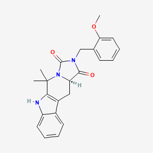 (15R)-13-[(2-methoxyphenyl)methyl]-10,10-dimethyl-8,11,13-triazatetracyclo[7.7.0.02,7.011,15]hexadeca-1(9),2,4,6-tetraene-12,14-dione